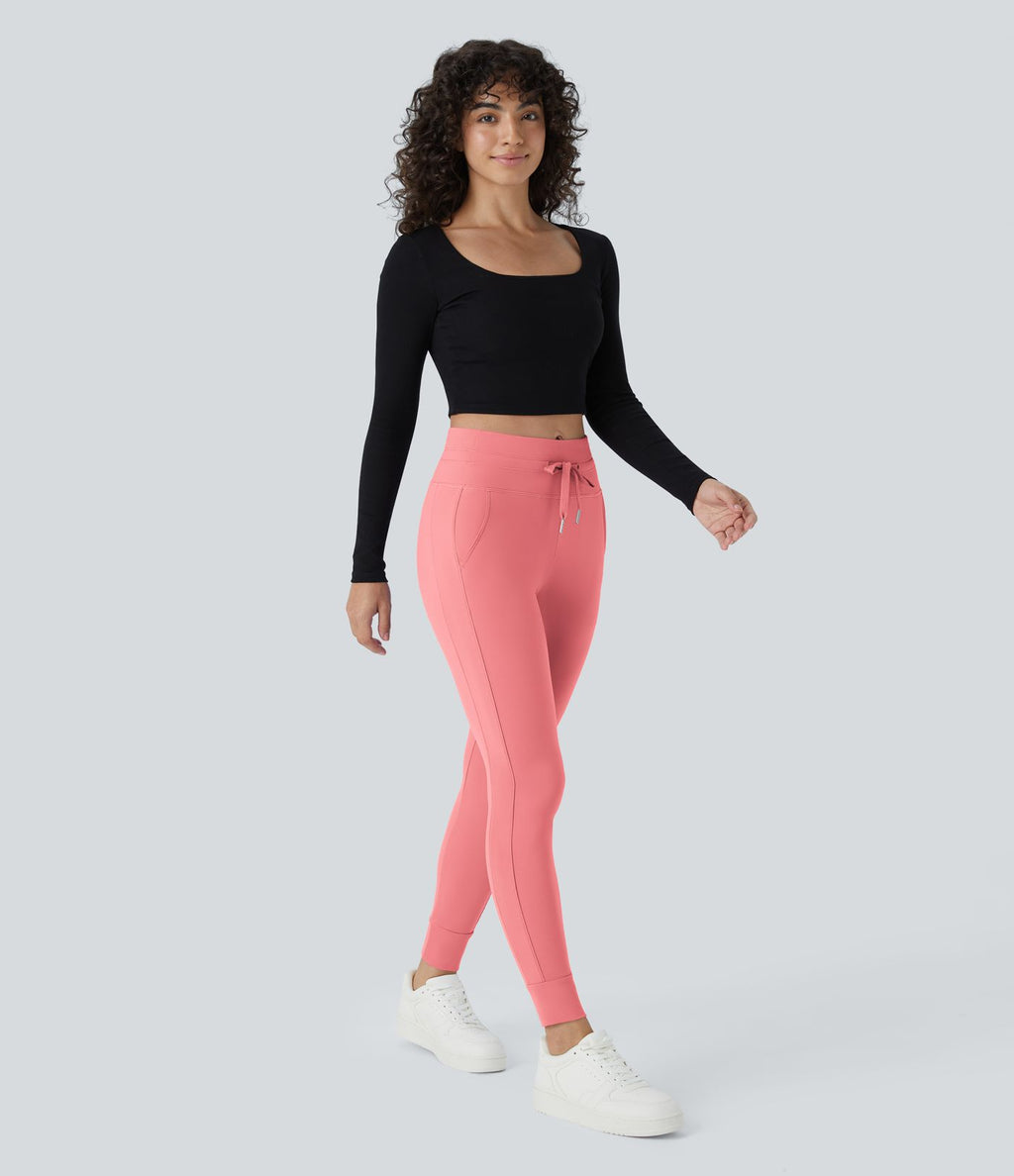 Jogging taille haute Softlyzero™ Plush avec cordon de serrage et poches latérales