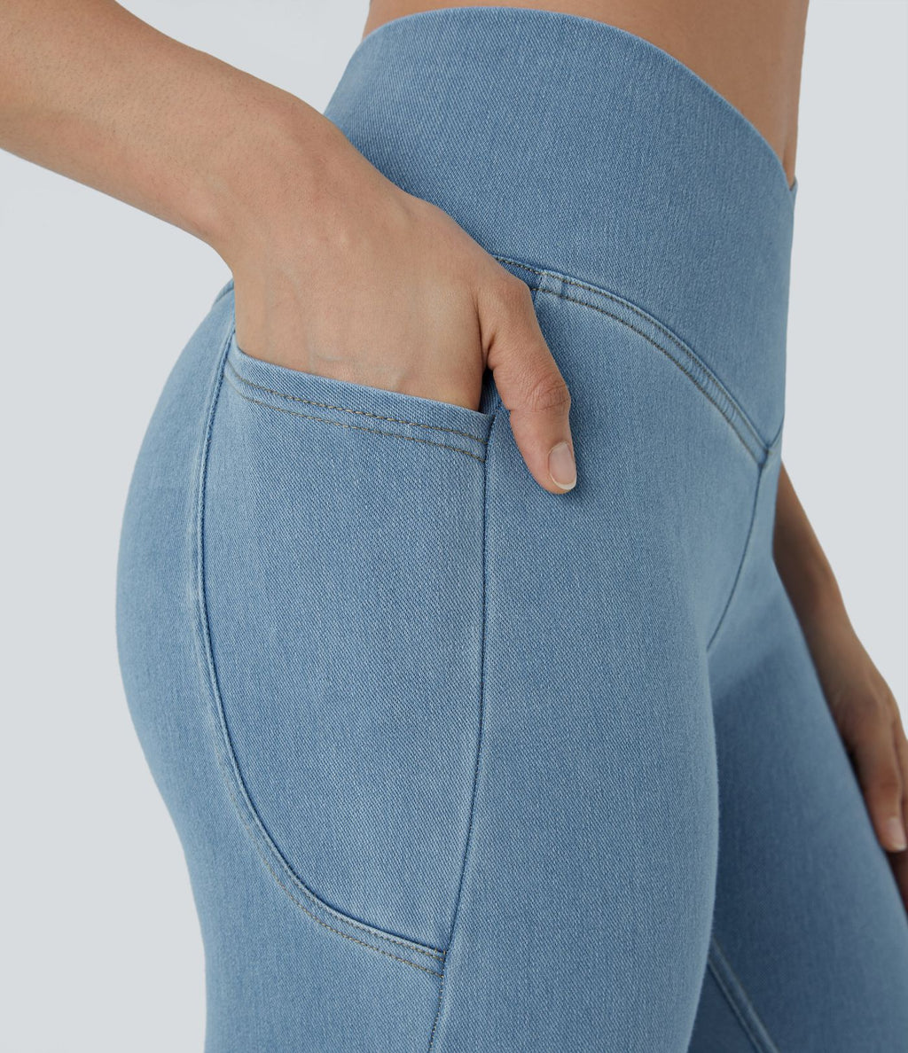 Halara Flex™ Jegging Travail Tricoté Extensible Lavé Poche Latérale Croisée