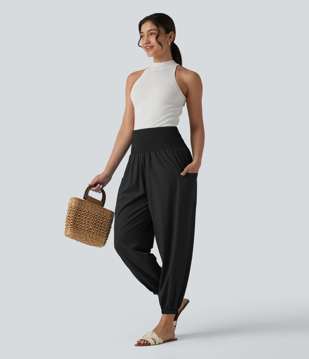 Jogging Breezeful™ taille ultra haute froncé, séchage rapide, avec poches