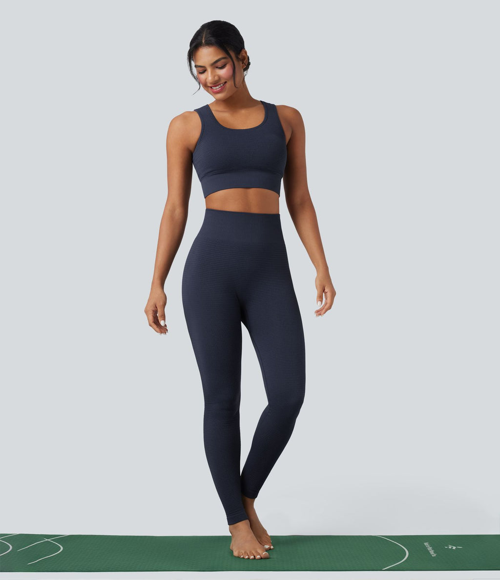 OneForm Seamless Flow Legging 7/8 yoga gaufré taille haute