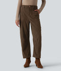 Halara Flex™ Pantalon tailleur velours côtelé taille haute coupe tonneau avec poches