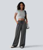 Jogging taille basse Halara Flex™ jambes larges, effet sparkle, avec poches