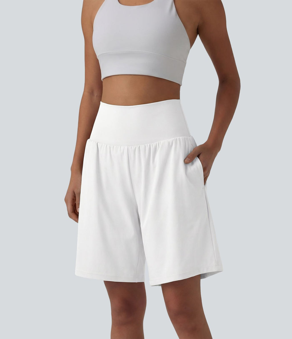 Short de yoga 2-en-1 SoftlyZero™ Airy taille très haute effet frais InstantCool 22,8 cm avec poches