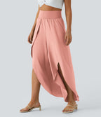 Breezeful™ Pantalon Large Fluide Séchage Rapide Taille Haute Poche Arrière