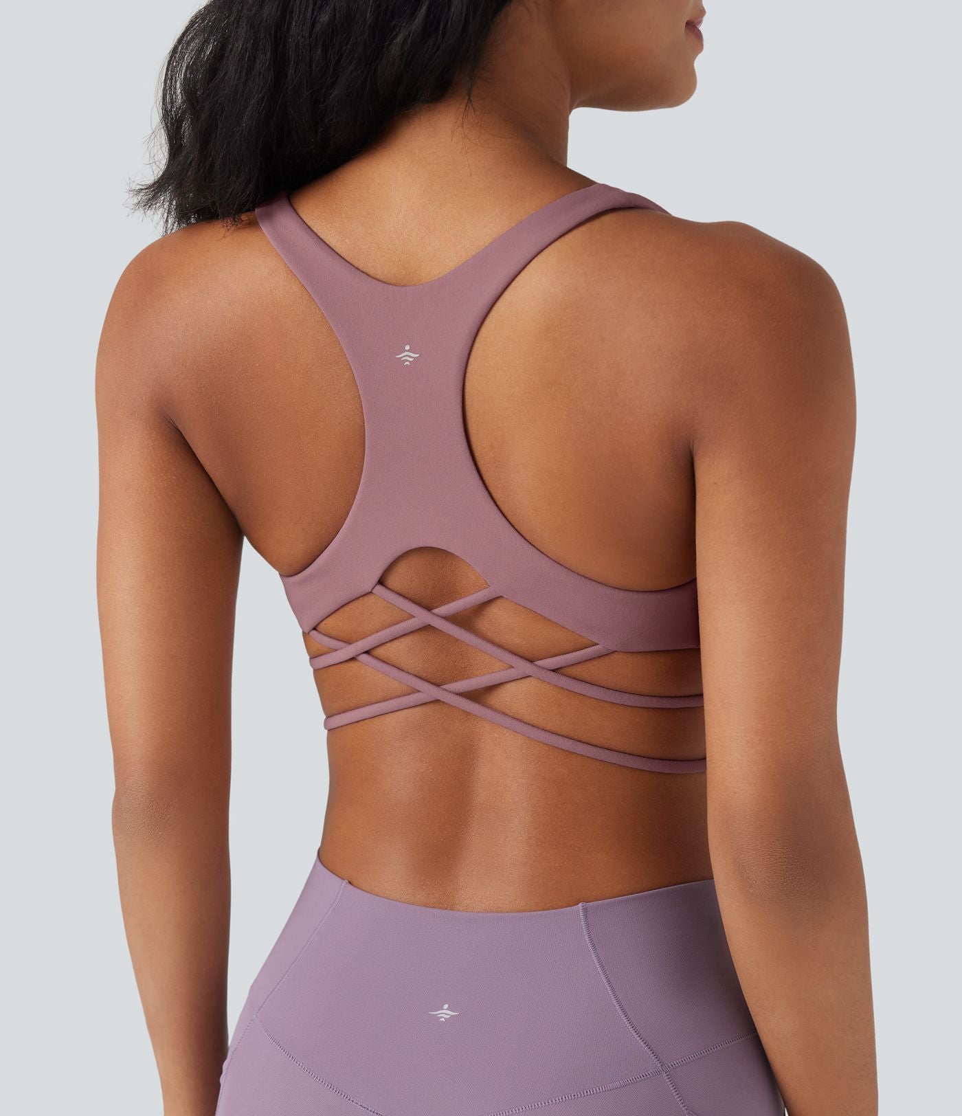Brassière de sport yoga soutien souple dos nageur à bretelles croisées bonnets A-C