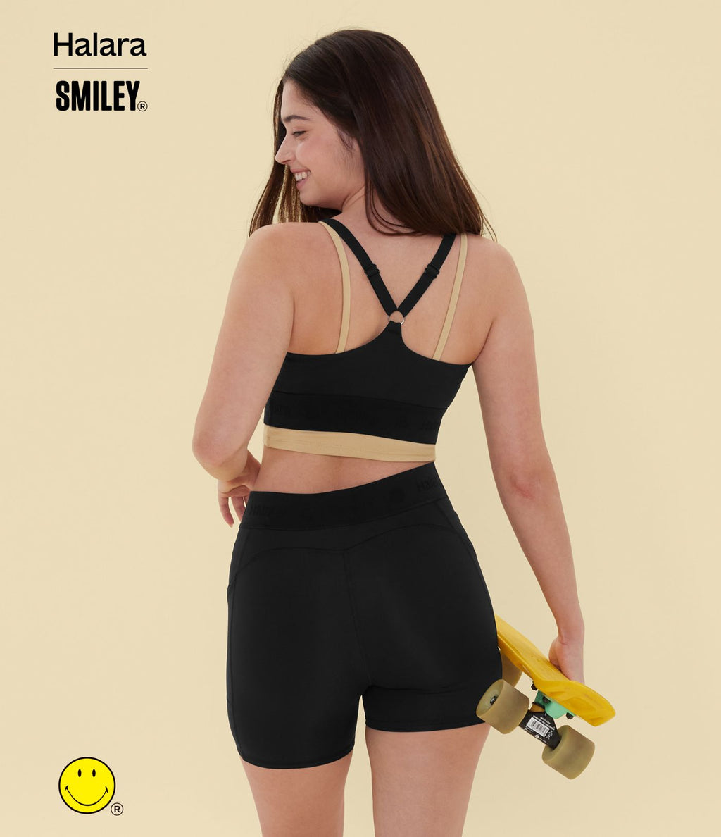 Brassière de sport training Halara X Smiley® SpeedWave™ maintien moyen à séchage rapide – Bonnets A à D