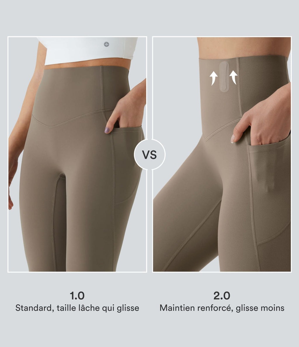 Legging 7/8 de yoga taille haute gainant sculptant anti-roulottage Halara UltraSculpt™ avec poches