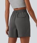Short casual ample taille haute avec poches