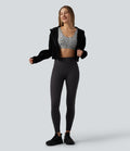 Brassière de sport yoga OneForm sans couture Flow maintien léger col U imprimé python avec soutien-gorge intégré