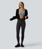Brassière de sport yoga OneForm sans couture Flow maintien léger col U imprimé python avec soutien-gorge intégré