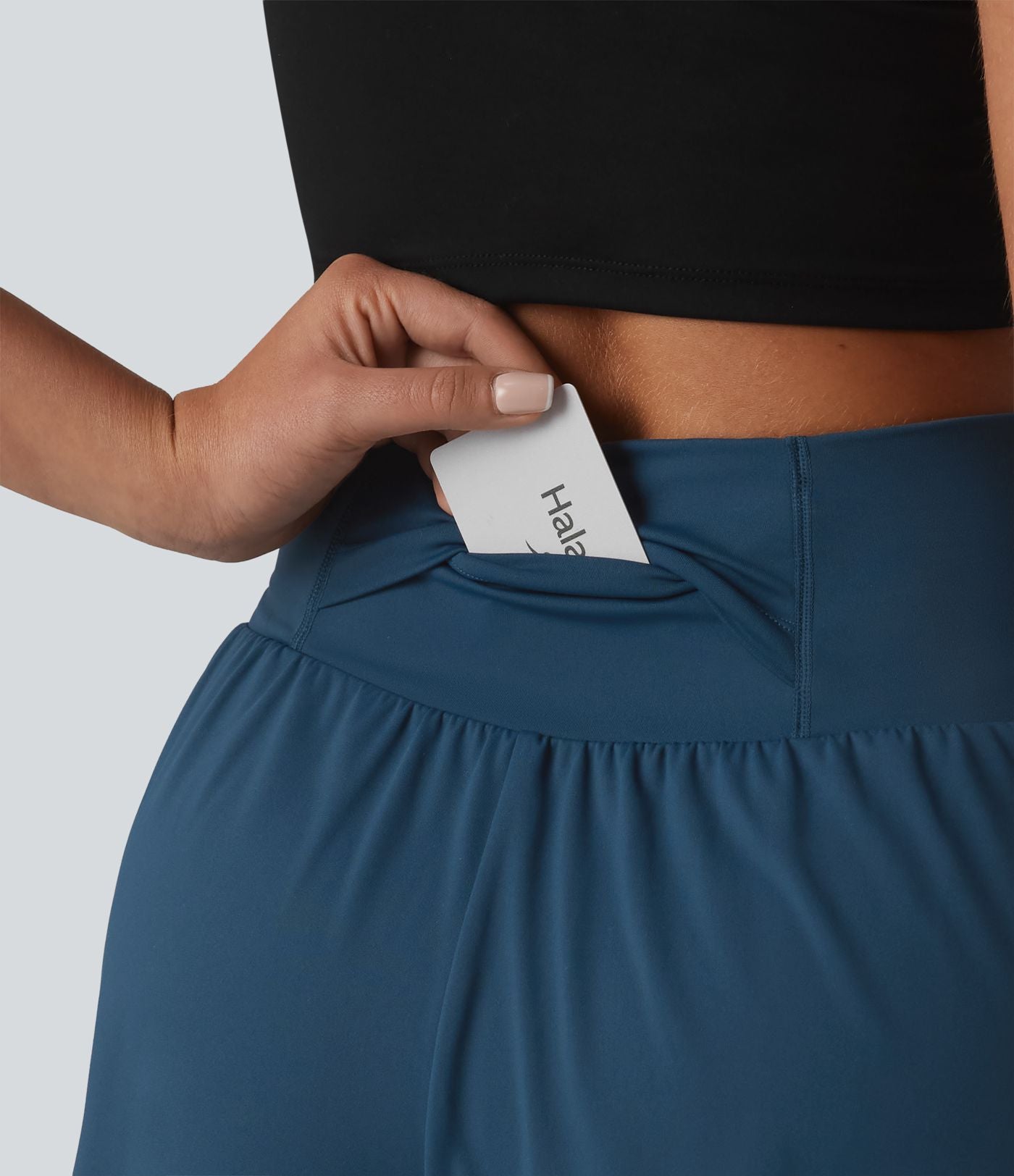 Short de yoga SoftlyZero™ Airy 2-en-1 taille haute gainant ourlet arrondi effet frais InstantCool 7,5 cm avec poches