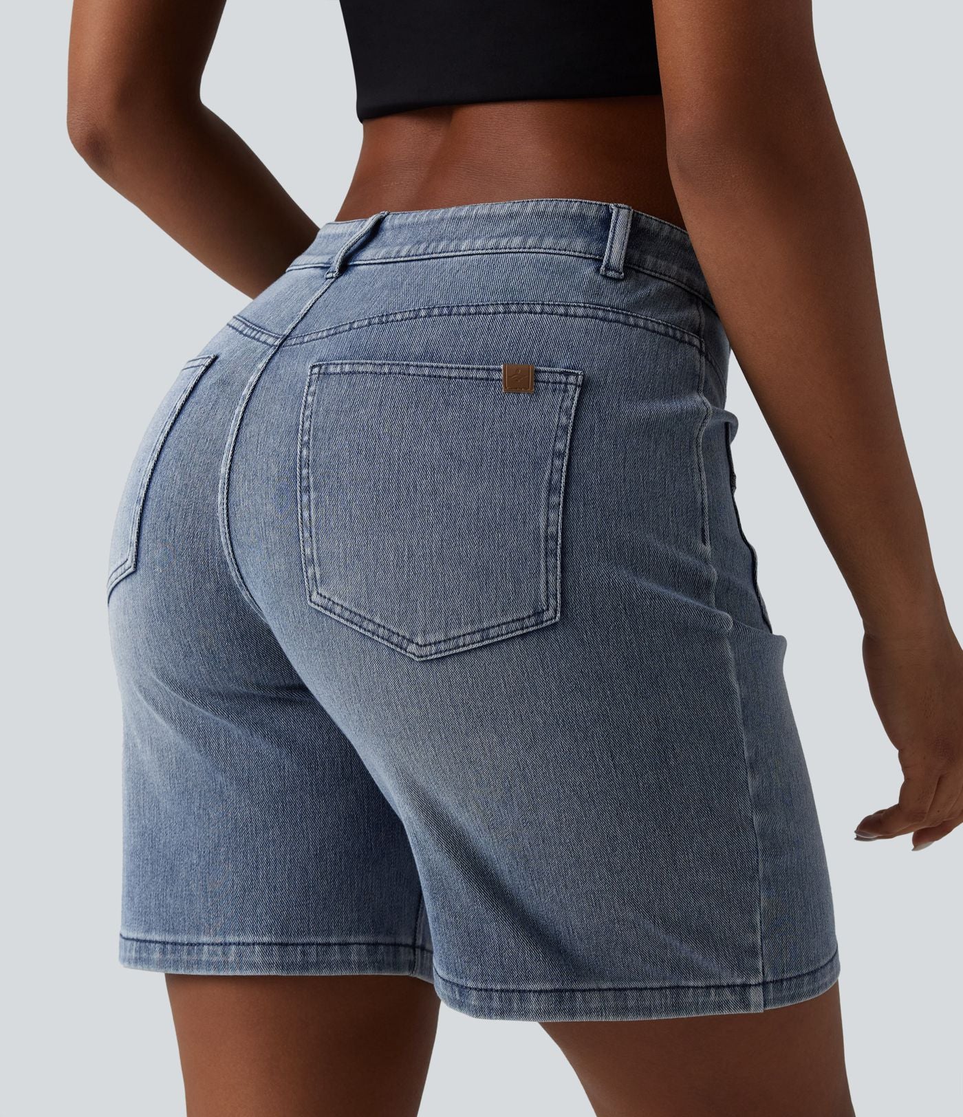 Short denim décontracté Halara Flex™ taille mi-haute 17,5 cm avec poches