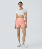 Breezeful™ Short 8,8cm Yoga Séchage Rapide 2 en 1 Taille Super Haute Ourlet Courbé Poches Latérales