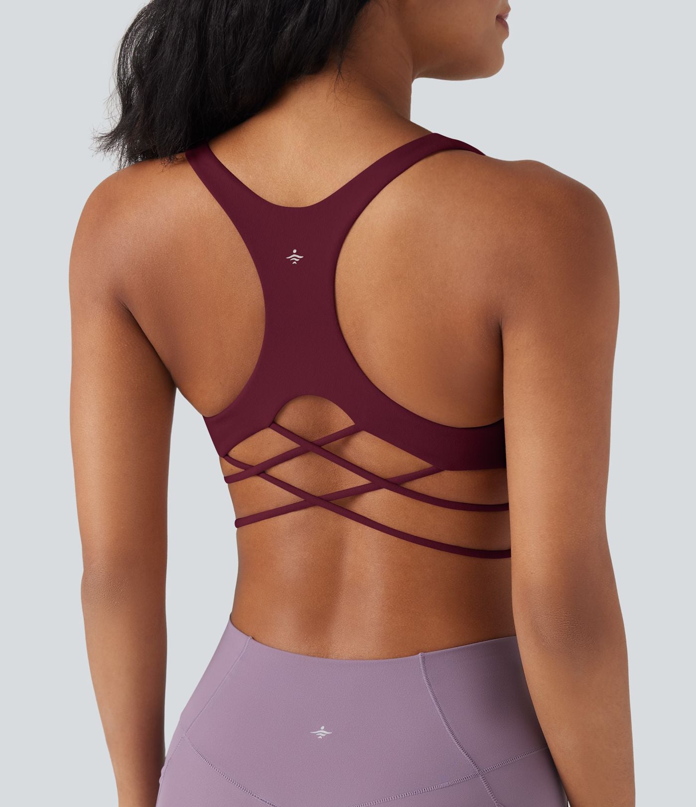 Brassière de sport yoga soutien souple dos nageur à bretelles croisées bonnets A-C