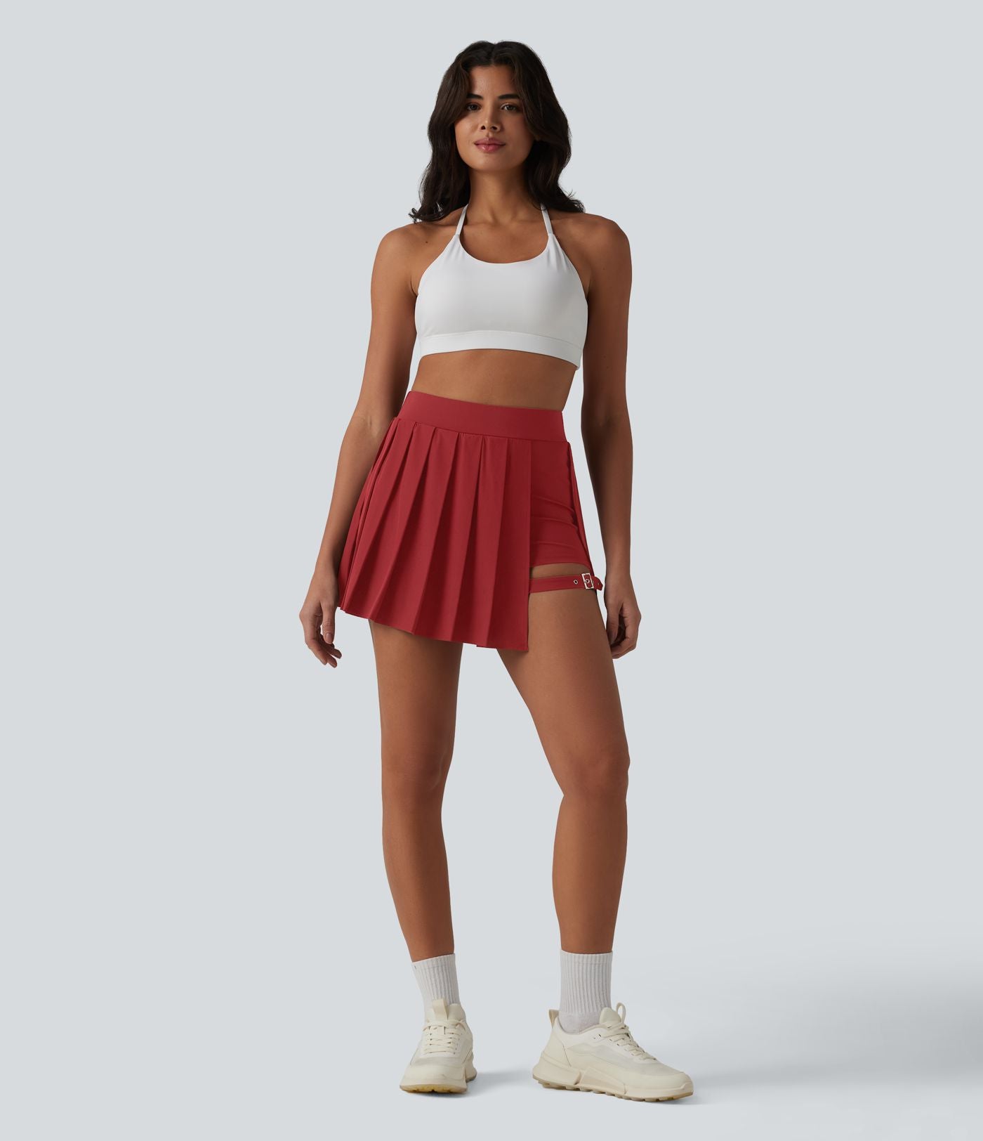 Jupe courte plissée 2-en-1 Breezeful™ taille haute séchage rapide avec poche et boucle ajustable