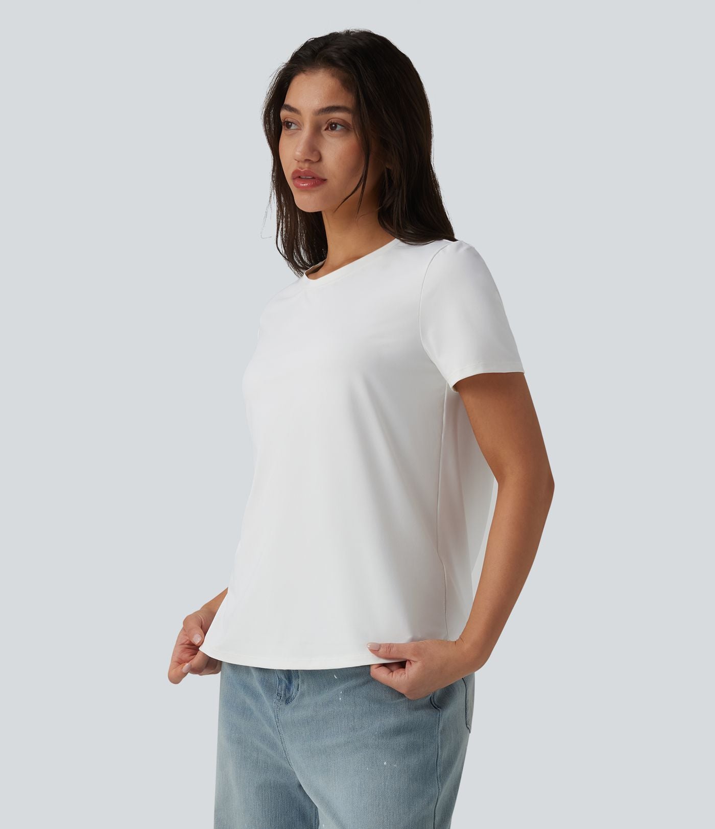T-shirt casual col rond à manches courtes – UPF 40+