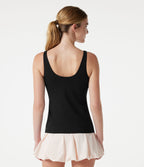 Débardeur de running col V avec brassière intégrée - Coupe longue