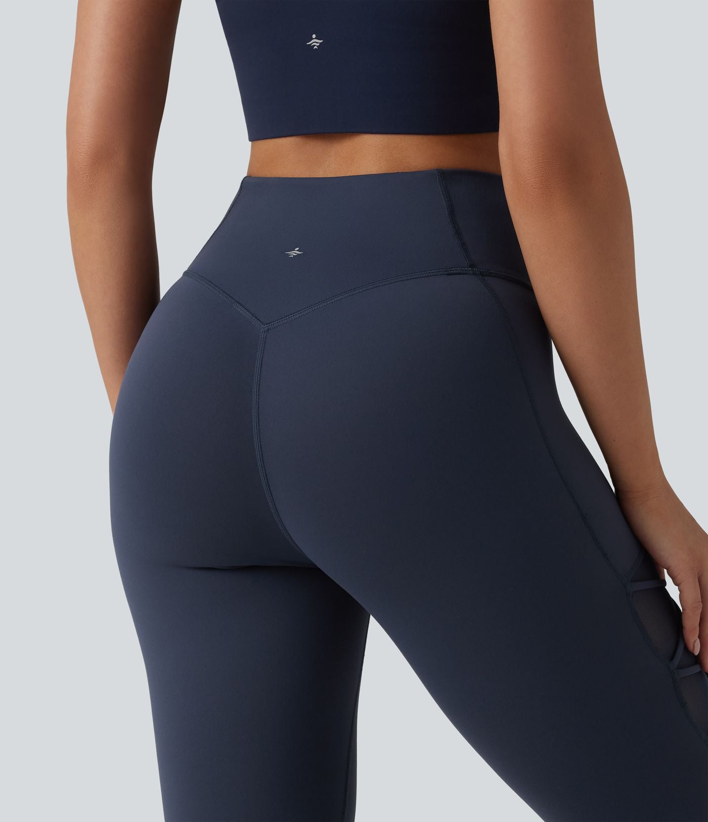 Halara UltraSculpt™ Legging de yoga 7/8 taille haute ventre plat avec maille respirante et boucle