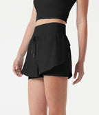 Short de sport 2-en-1 Breezeful™ taille haute à cordon ajustable, séchage rapide et poches