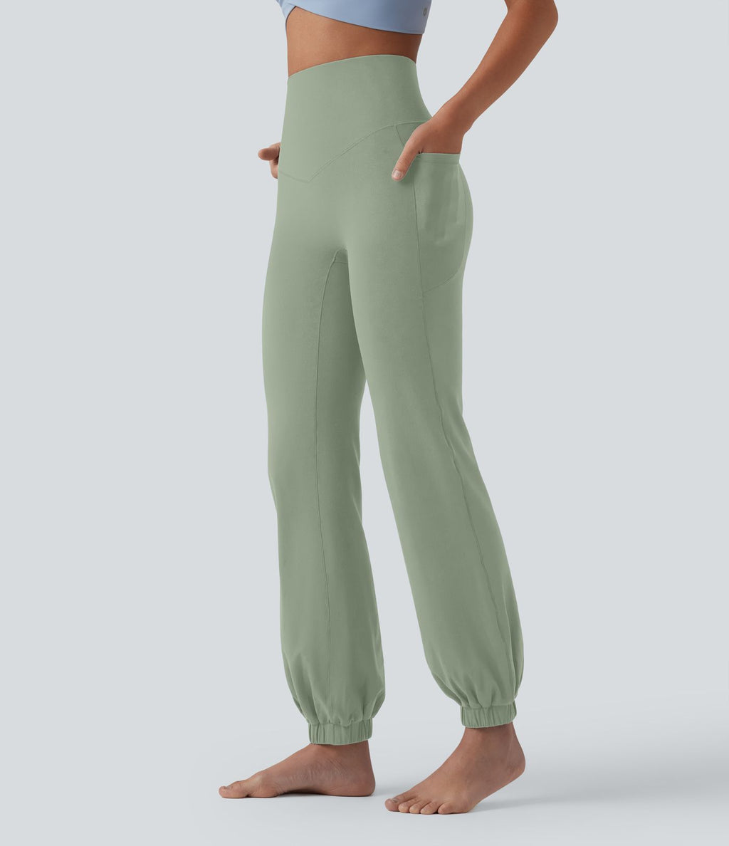 Jogging ballon danse SoftlyZero™ taille haute gainant avec poches
