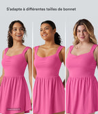Robe-short mini SoftlyZero™ Plush à encolure cœur avec coussinets amovibles, poches et bonnets B à E, accès facile Easy Peasy