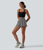 Short de yoga SoftlyZero™ Airy 2-en-1 taille haute gainant ourlet arrondi effet frais InstantCool 7,5 cm avec poches
