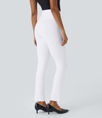 Pantalon de travail 7/8 gainant taille haute avec ourlet ajustable Halara Flex™