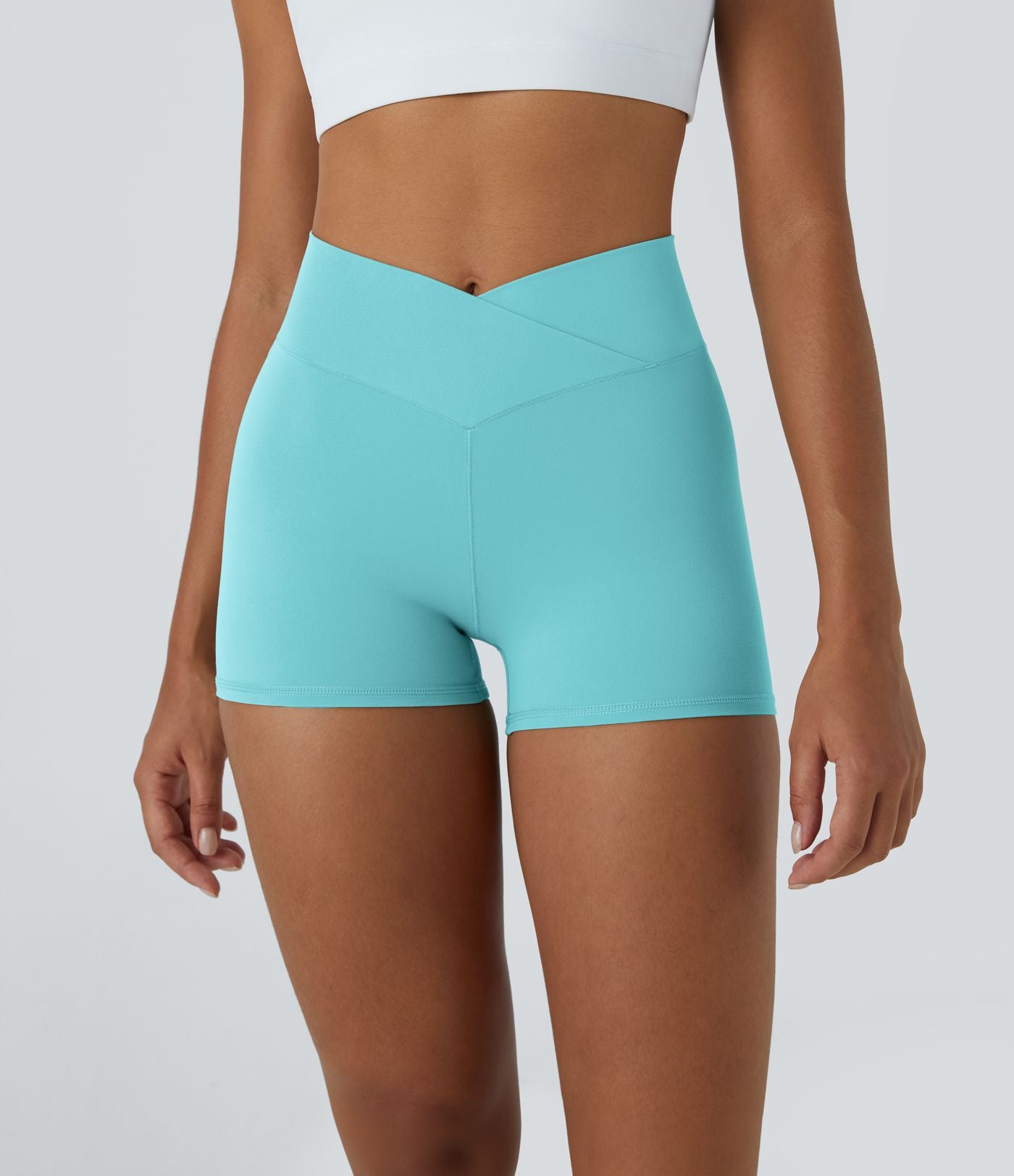 Softlyzero™ Short 7,5cm Biker Taille Haute Croisé Uni