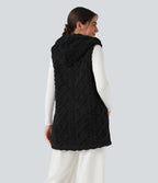 Gilet sherpa à capuche