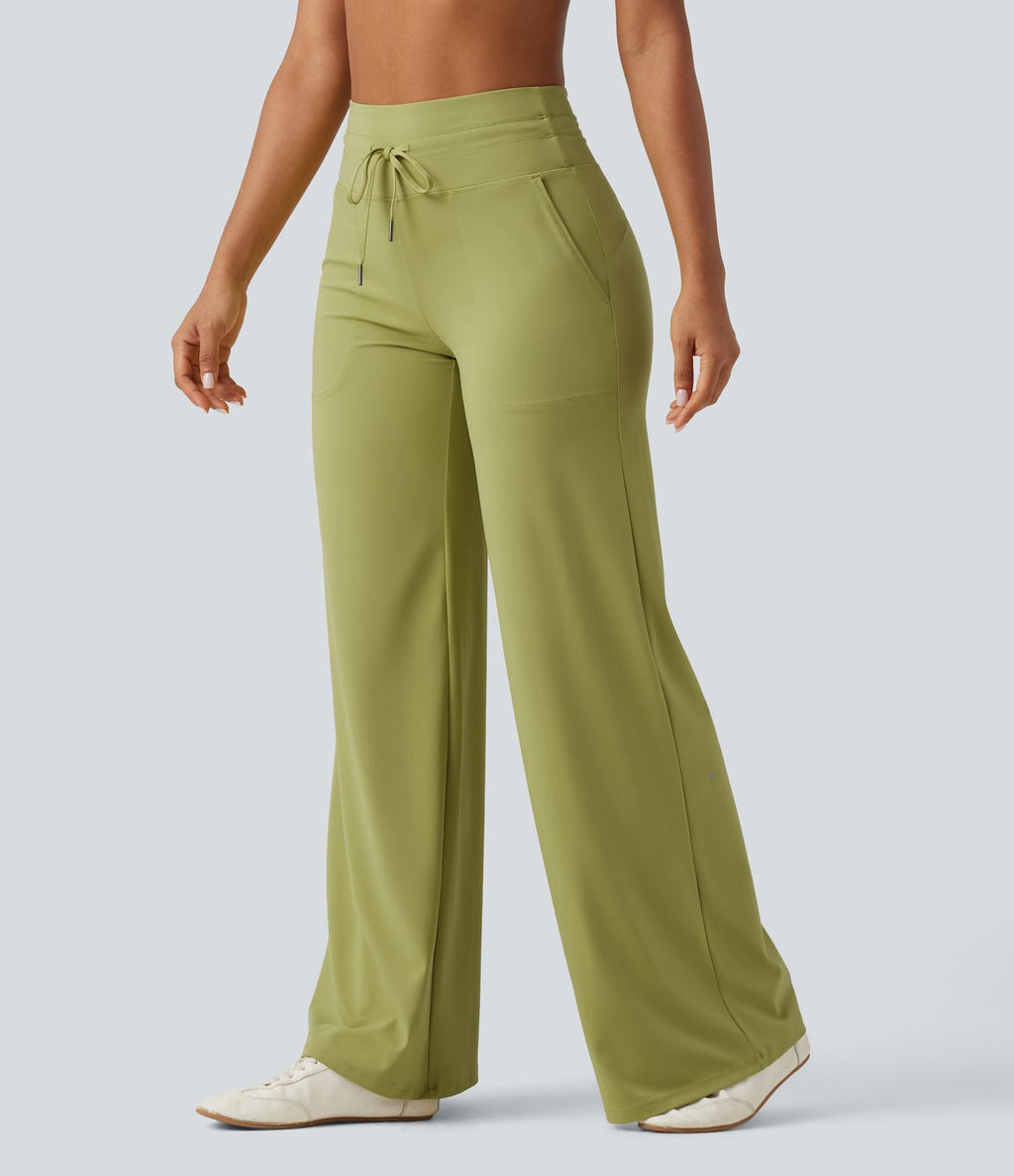 Pantalon yoga droit  Halara UltraSculpt™ taille haute avec cordon de serrage et poches