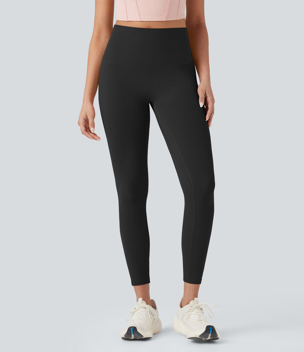 Legging yoga 7/8 SoftlyZero™ taille haute froncé avec lien dos - UPF50+