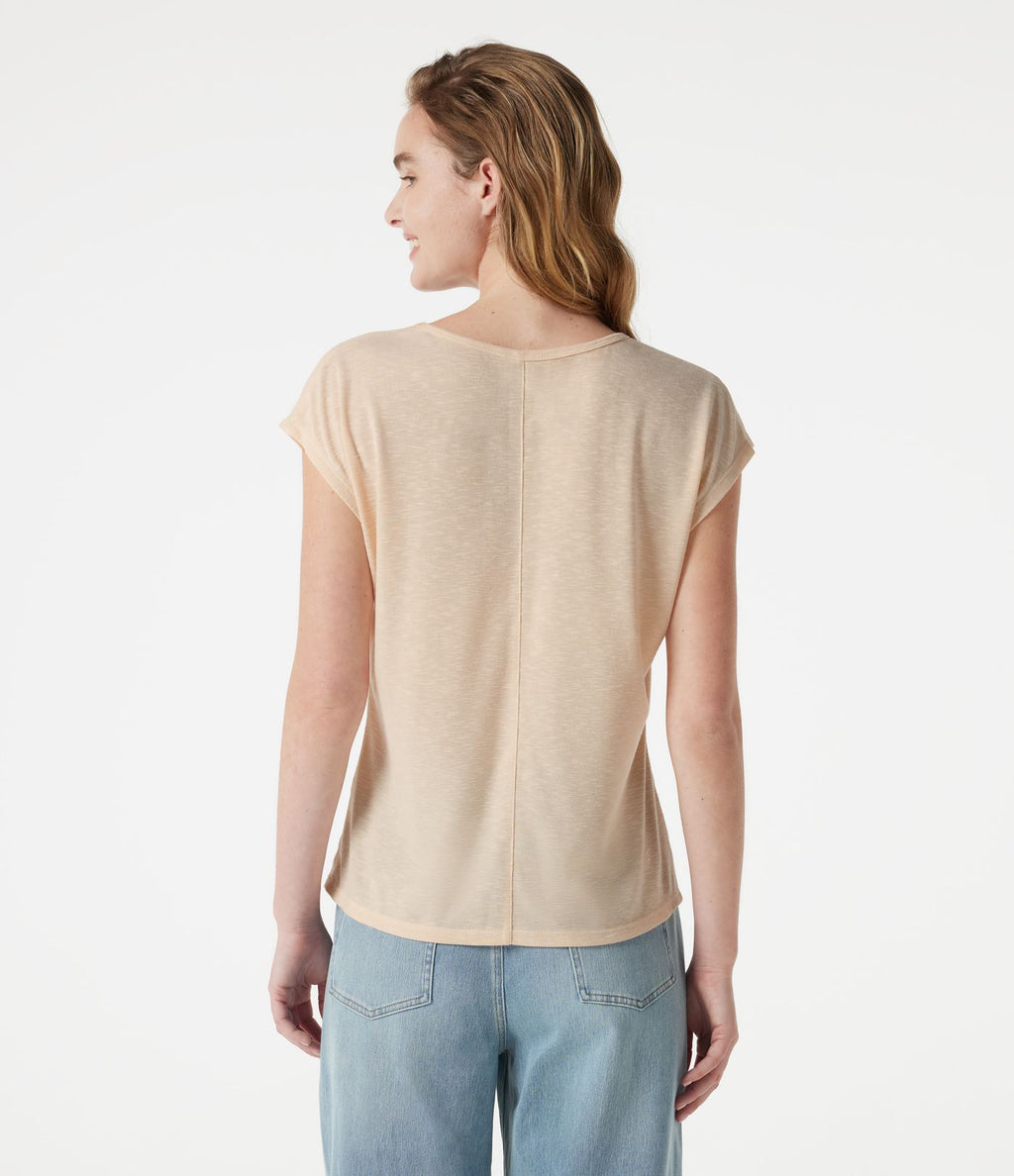 T-shirt casual col V à manches courtes