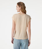T-shirt casual col V à manches courtes