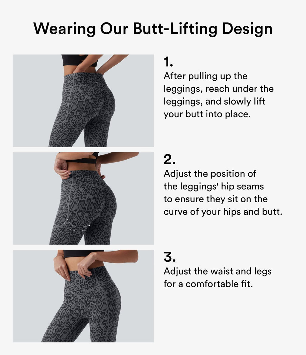 Short cycliste d'entraînement taille haute gainant effet push-up imprimé léopard 17,5 cm Halara UltraSculpt™ avec poches