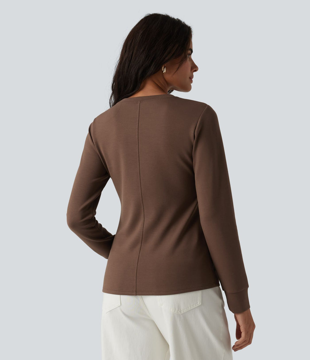 Sweat-shirt décontracté SpacerTek™ col rond manches longues
