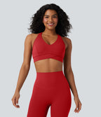 Brassière de sport entraînement Halara UltraSculpt™ soutien intermédiaire col V dos nageur bonnets A-C
