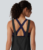 Robe active de randonnée mini cargo à encolure U, bretelles ajustables et poches