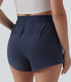 Short sweat décontracté 2 en 1 taille haute 10 cm avec poches