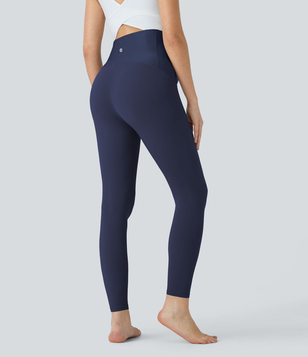 Legging 7/8 de yoga de maternité Softlyzero™ à taille très haute - Protection UPF50+