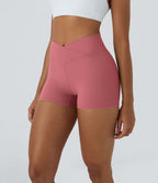 Softlyzero™ Short 7,5cm Biker Taille Haute Croisé Uni