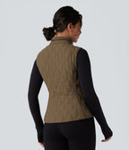 Gilet matelassé running PuffFlex col montant avec zip pliable avec poches