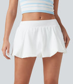 Jupe micro mini bouffante 2-en-1 de danse taille basse avec poche