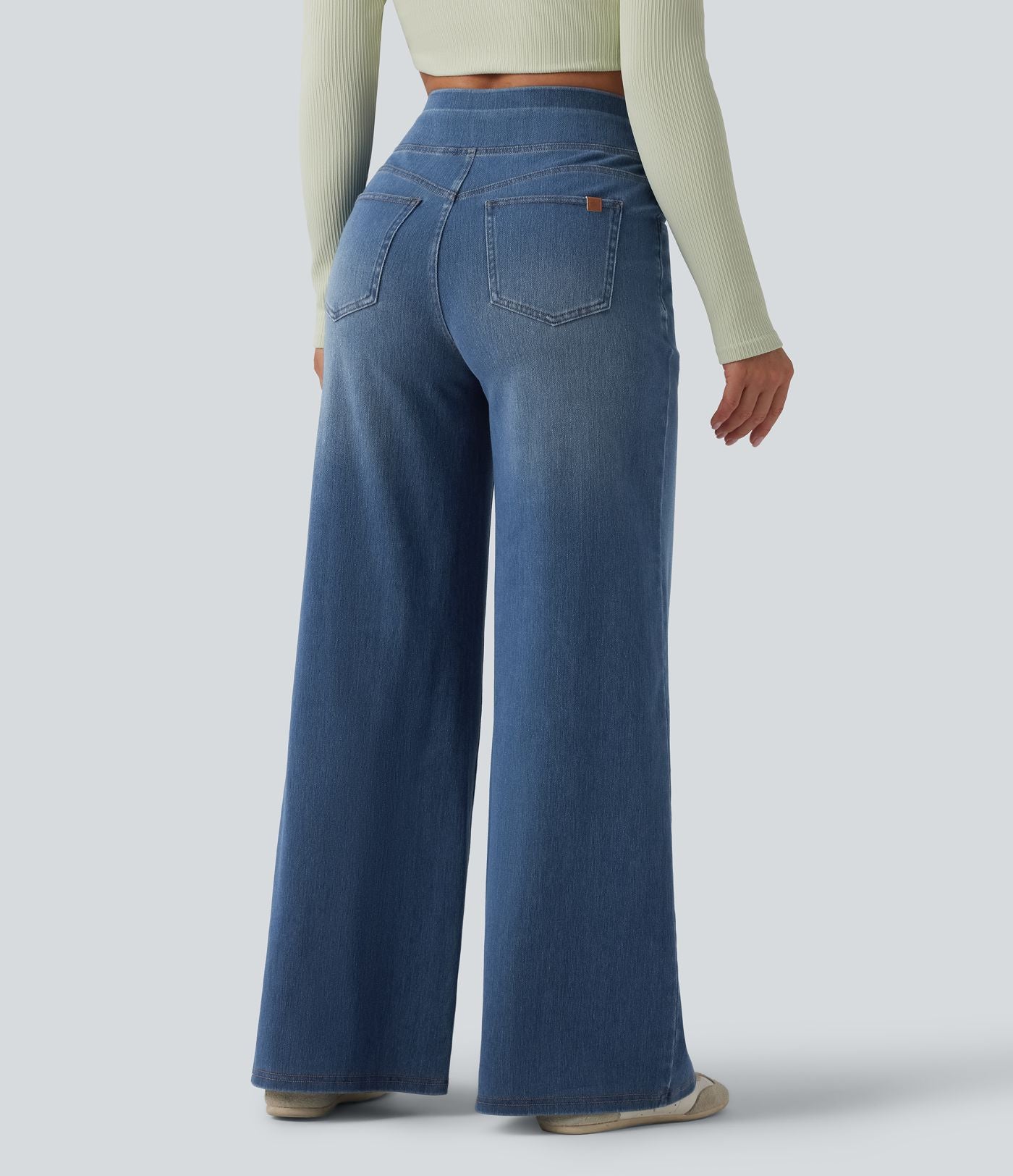 Jean large décontracté Halara Flex™ croisé taille haute avec poches
