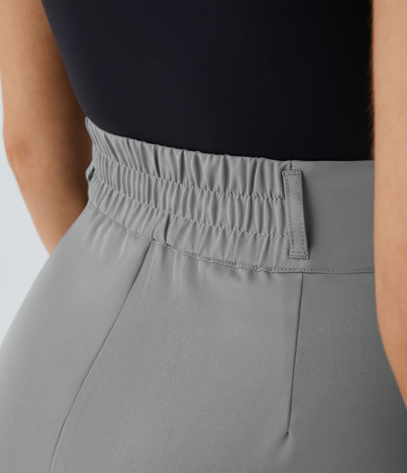 Pantalon de travail Halara Flex™ droit froncé avec poche zippée, taille haute