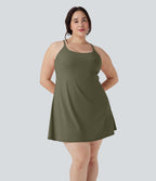 Robe de sport grande taille dos nu Softlyzero™ Plush - longueur rallongée - Easy Peasy Edition