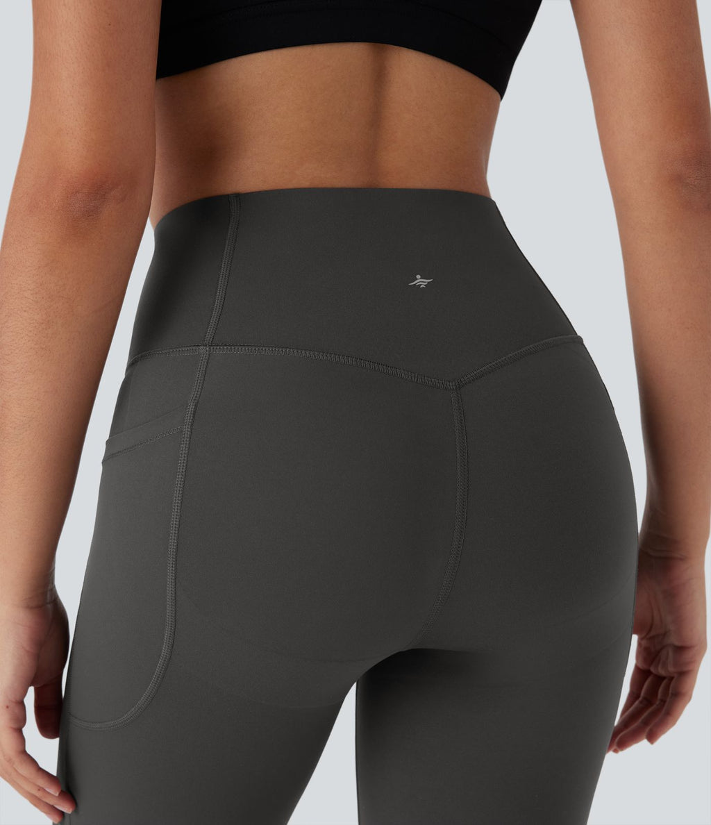 Short cycliste 17,5 cm d'entraînement gainant galbant taille haute avec poches Halara UltraSculpt™