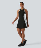 Robe de tennis courte 2-en-1 SoftlyZero™ Airy effet frais InstantCool avec brassière intégrée, color block et poches, accès facile Easy Peasy, protection solaire UPF50+