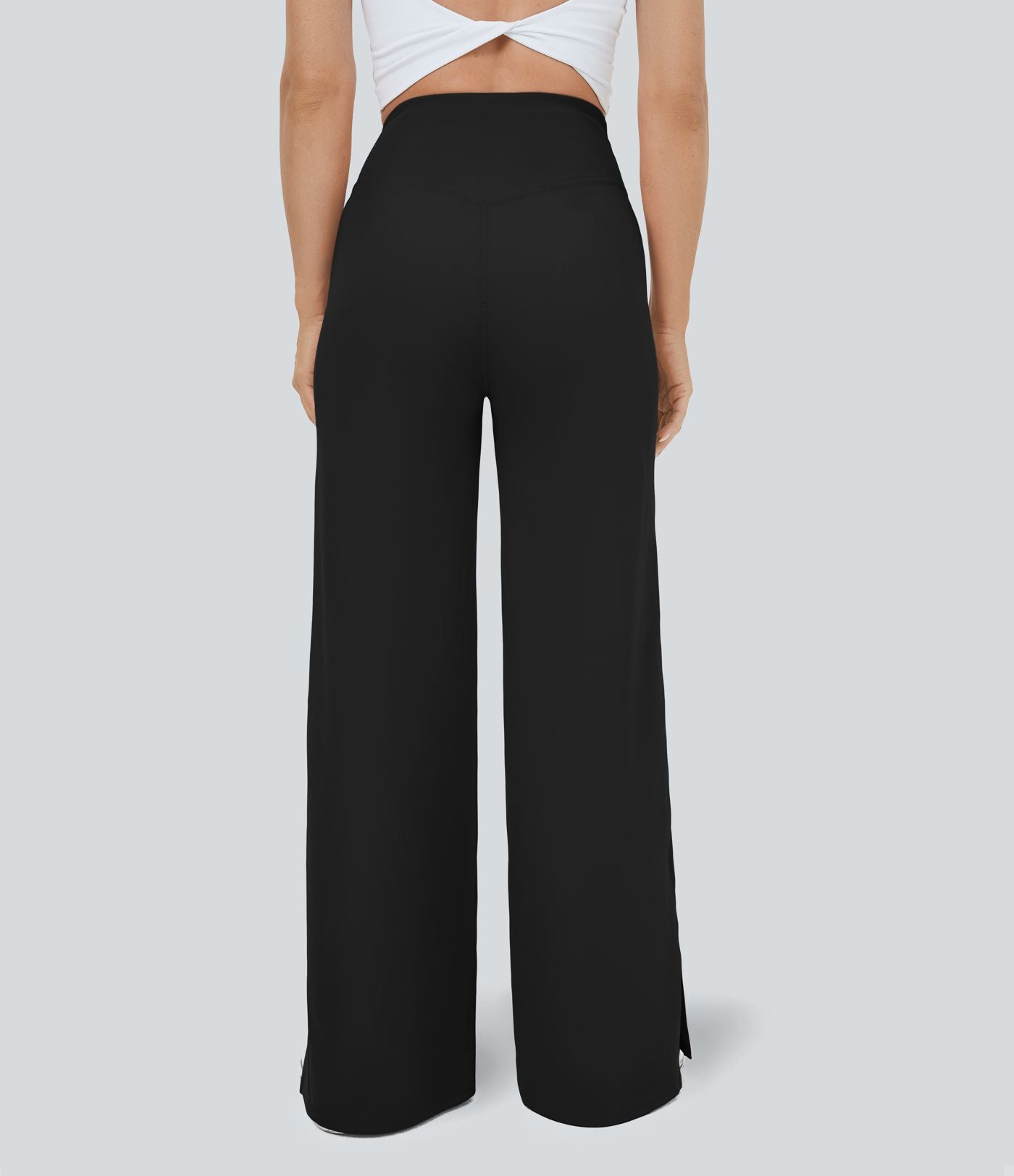 Pantalon yoga large croisé avec ourlet et poches DayStretch - Smile