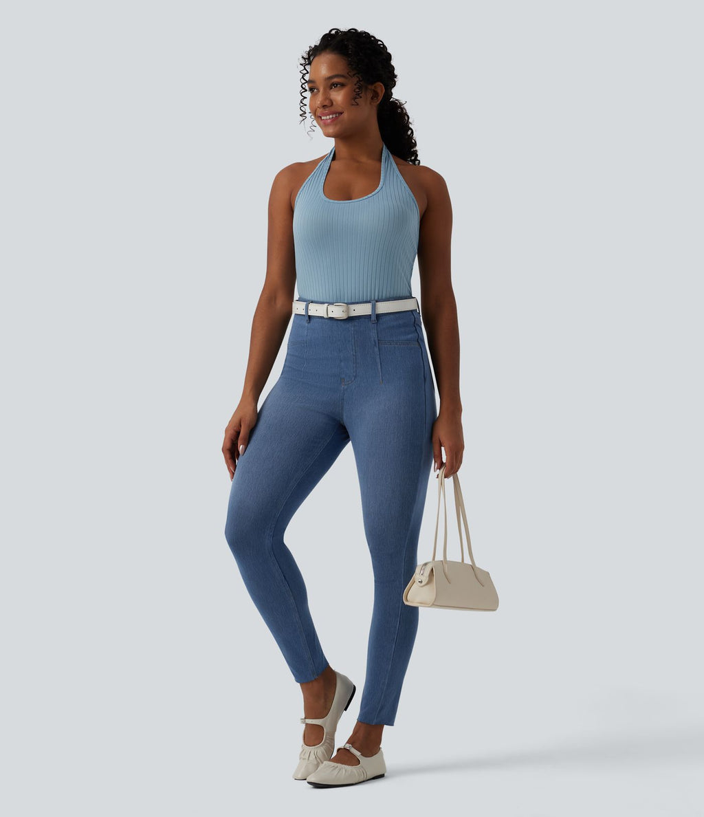 Jegging Halara Flex™ gainant casual taille haute avec poches