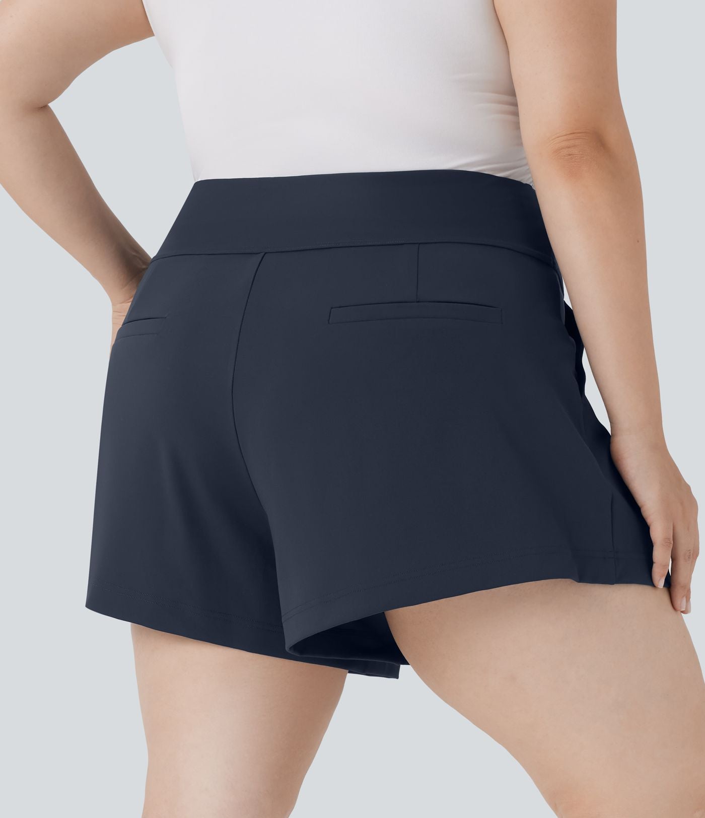 Short de travail grande taille taille haute DayStretch avec poches